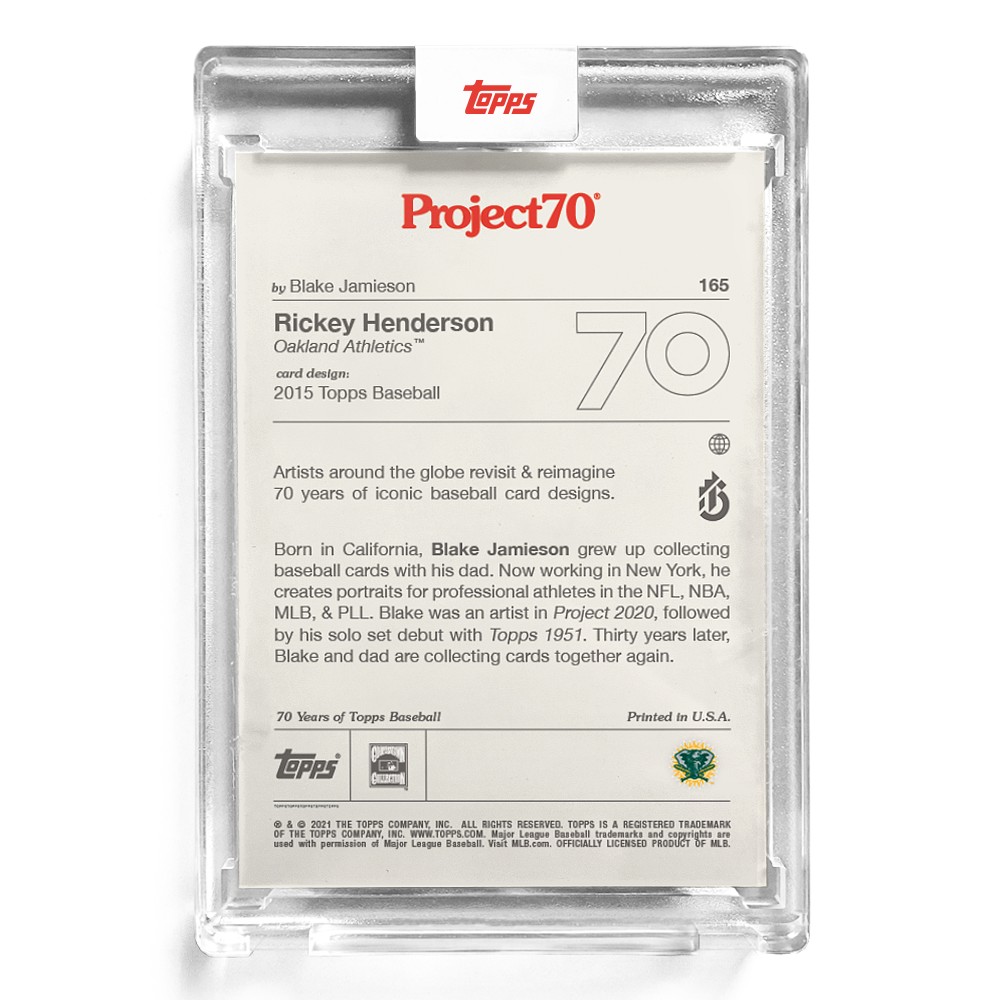 Rickey Henderson — Topps Project70 - Thumbnail 2