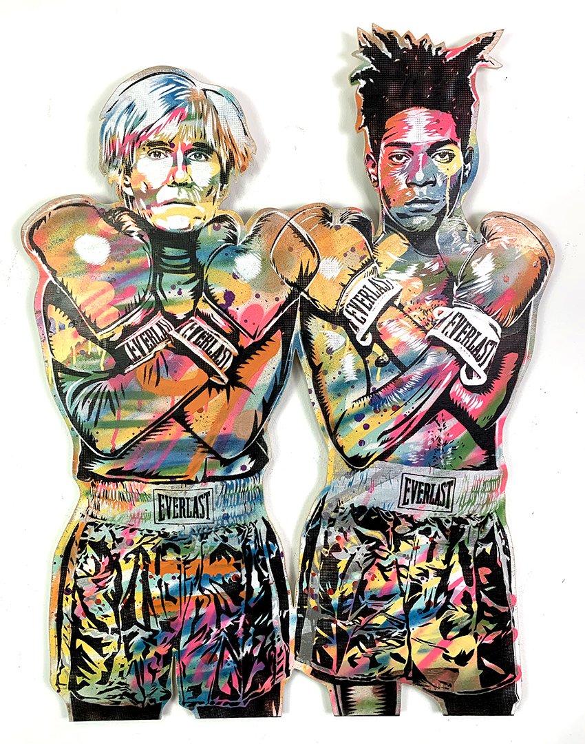 Basquiat x Warhol (Wood)